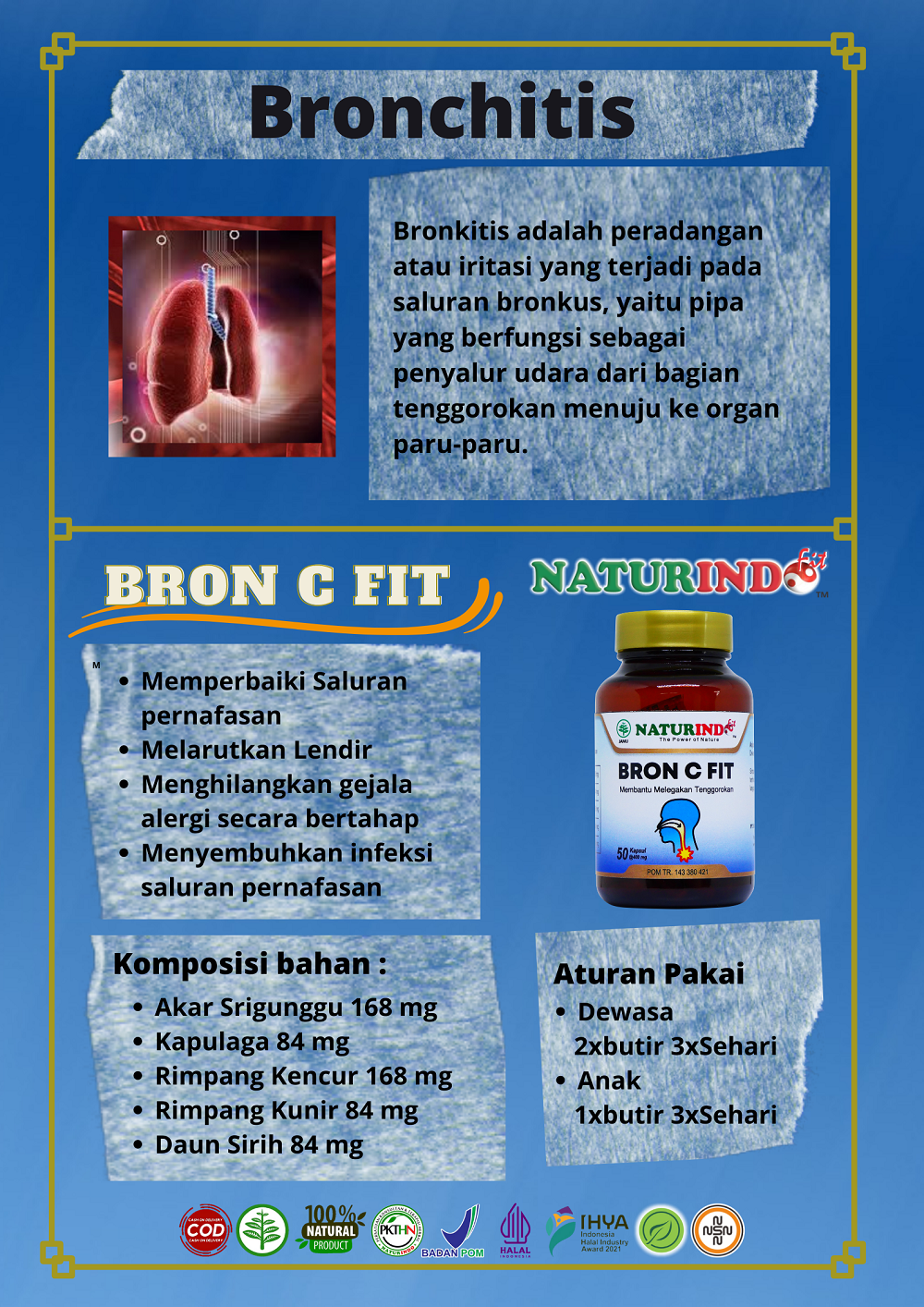 Obat Broncitis Batuk Kronis Menahun Infeksi Saluran Pernafasan Sesak