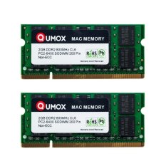 4GB(2x 2GB) DDR2 800 PC2-6400 2 GB SODIMM Laptop Memory QUMOX for Apple MAC- Intl