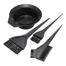 4Pcs Hairdressing Hair Dye Color Bowl Color Mixing Comb Brush Kit Set Tint Tools - INTL