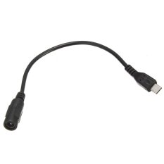 5.5x2.1mm Female to Micro USB Male Cable (Black)- Intl