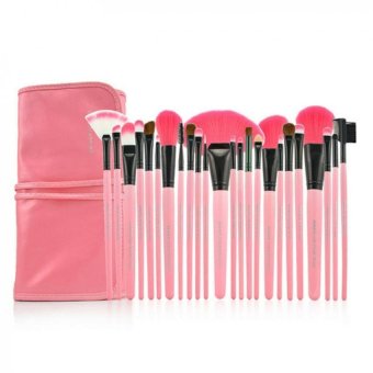 Mesh Make Up For You Kuas Make Up - Brush Set 24 Pcs Pink - For Professional