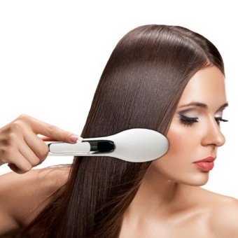 HRL LCD Display Hair Brush Fast Hair Straightener Comb hairElectricbrush comb Irons Auto Straight Hair Comb(OVERSEAS) - intl