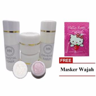 HN Crystal Cream Original 15gr + Masker Wajah Hello Kitty