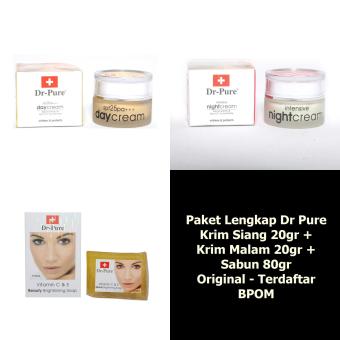 Dr Pure Paket Whitening Cream Plus Sabun Dr.Pure Original - 3 Item Paket Besar