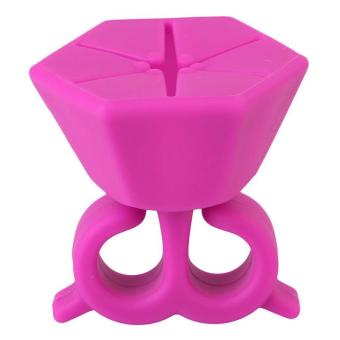 Ai Home Silicone Finger Wearable Nail Polish Holder Display Stand (Hotpink)