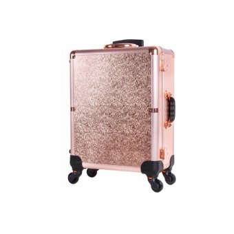 Seongnam Makeup Case with LED light and Dimmer in Rose Gold