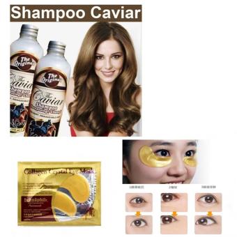 Shampo Caviar - Shampo Kuda Sudah BPOM - 250 ml - Collagen Crystal Eye Mask - Masker Mata