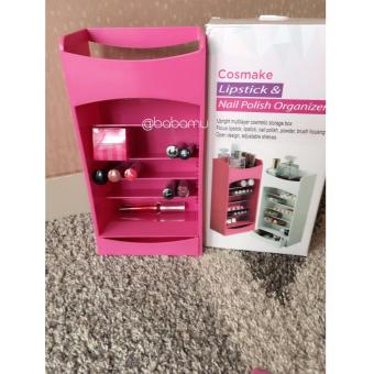 Babamu Tempat cosmetic storage box - Cosmake lipstick & nail polish organizer Pink