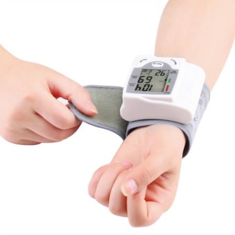 Ajusen Automatic Digital pulsometer Wrist Cuff Blood Pressure Monitor Arm Meter Pulse Sphygmomanometer Heart Beat Meter LCD Display - intl
