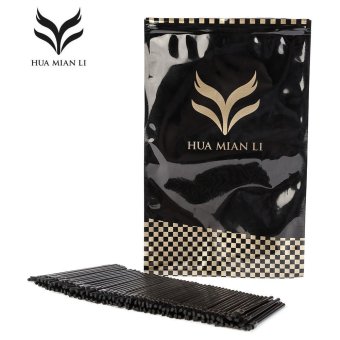 Huamianli 100pcs Disposable Cosmetic Lip Brush Flat Mouth Lipstick Gloss Wands Applicator Makeup Tool - intl