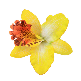Velishy Orchid Flower Hair Clip (Yellow)