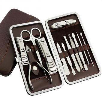 Stainless Steel Personal Manicure Set & Pedicure Set, Travel & Grooming Kit with Free Delicate Case