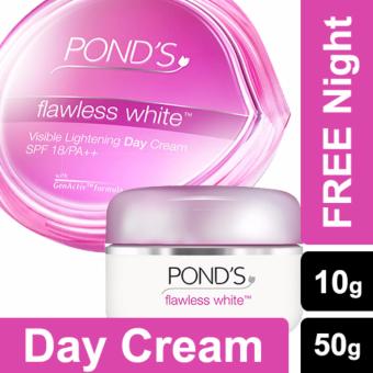 Ponds Flawless White Day Cream 50gr FREE Night Cream 10gr