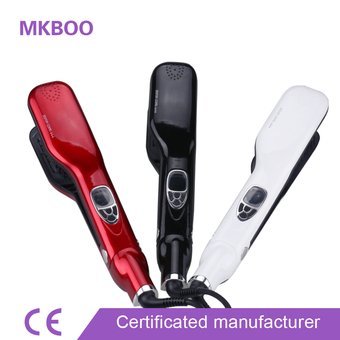 High Quality Steam Hair Electric Hair Brush Straightener with Ceramic Iron Steam Straightener Brush Fast Flat Iron Comb Black