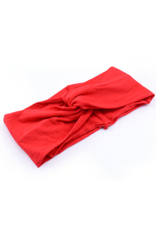 Velishy Women's Headband Cotton Turban Twist Knot Red