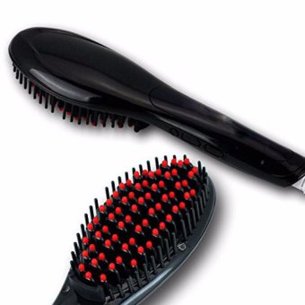 Universal Electric Straight Beauty Hair Comb / Sisir Pijat Elektrik - Hitam