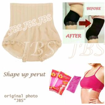JBS Slim Pant Celana Korset - Munafie Celana Pelangsing Tubuh (All Size ) - Cream - Shape up Perut