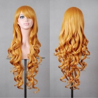 ooplm Wig Long Heat Resistant Big Wavy Hair Women Cosplay Wig Wavy Curly Wig - intl