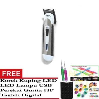 Nova Alat Cukur Rambut Hair Clipper-6003 +Gratis Korek kuping LED+LED Lamp+Perekat HP Gurita +Tasbih Digital