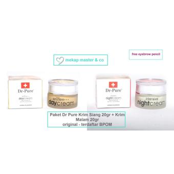 Dr Pure Paket Whitening Cream Day & Night - 2 Item - Ori Terdaftar BPOM