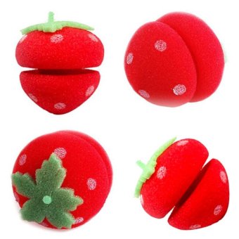 Gogo Strawberry Curler Sponge 6 pcs - Spon Strawberry Pengeriting Rambut