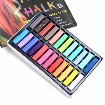 JKLONG Women Beauti Accessories Fast Non-toxic Temporary Pastel Hair Dye Color Chalk 24 Colors - intl