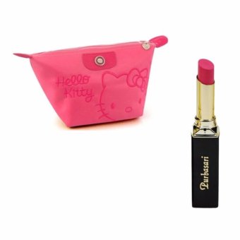 Purbasari Lipstick Color Matte 94 Free Alisha Tas Kosmetik Mini 203-Merah
