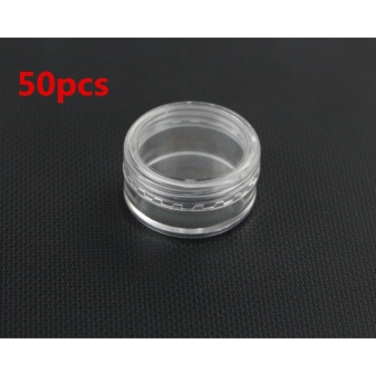Fengsheng 50pcs 3ml Plastic Cosmetic Empty Bottle Jars Glitter/Make Up/Cosmetic - intl