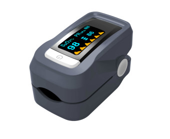 Acediscoball Finger Oximeter Portable edical Pulse Blood Oxygen SpO2 Monitor PR Heart Rate Moniter LED display Handheld Portable (Gray) - intl