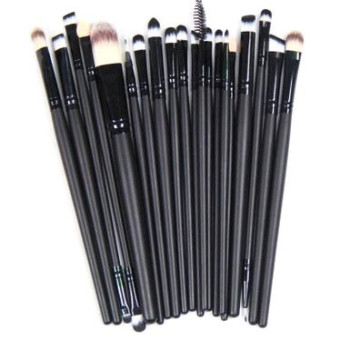 Skytop Kuas Make Up Professional Cosmetic Brush 20 Set Kosmetik Brush Lengkap - Hitam