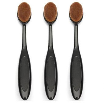 Mesh kuas Oval - Makeup Brush Oval Cream Power Puff Cosmetic Foundation Blend Beauty Makeup Tools - 3 Pcs