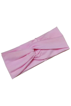 Amango Women's Headband Cotton Turban Twist Knot (Pink)