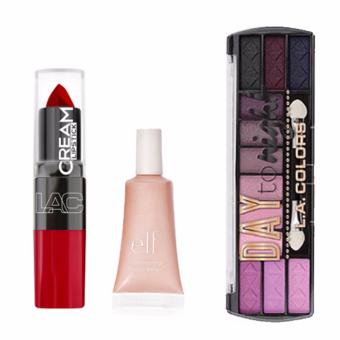 La Colors Lipstick Cream Candied - Eyeshadow Day To Night Daybreak - ELF Shimmering Lilac Petal