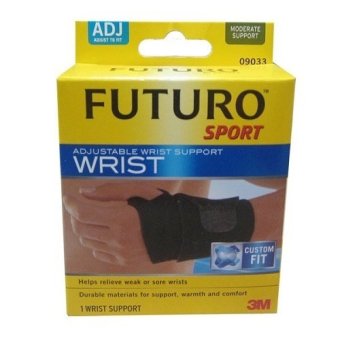 Futuro Sport Adj Wrist Support, Adj 09033EN - Deker Tangan - Hitam - 1 Pcs - 3M