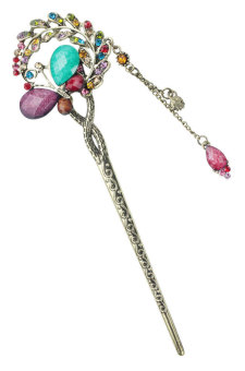 JIANGYUYAN Colorful Butterfly Flower Leaves Crystal Hair Clip Hair Pins