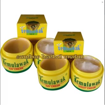 Temulawak Beauty Whitening Cream Siang Malam Original Hologam Emas Super 50gr - 2 Paket Original