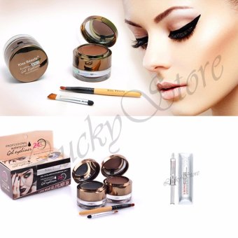 Lucky Kiss Beauty Waterproof Gel Eyeliner + Eyebrow 2 in 1 - 1 Pcs + Xbeino Serum Whitening - 1 Pcs