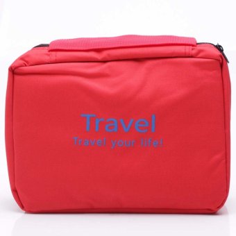 Travel Your Life Cosmetic Bag Travel Toiletries Makeup Pouch - Rose Pink