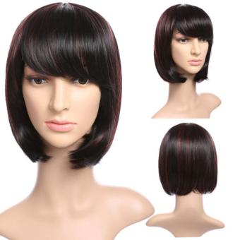 WONDERSHOP ACEVIVI Natural Women Straight Short Hair Bob Wig Cosplay + Wig Cap + Wig Comb ( Type 1 ) - intl