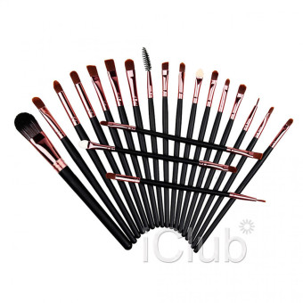 Skytop Kuas Make Up Professional Cosmetic Brush 20 Set - Hitam