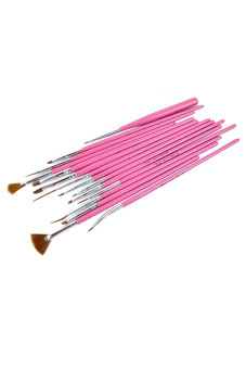 Phoenix B2C 15 Pcs Nail Art Acrylic UV Gel Design Brush Set Painting Pen Tips Tools Kit