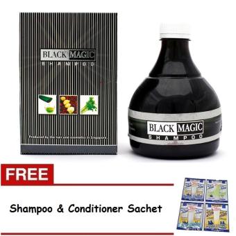 Black Magic Shampoo - Shampoo Kemiri – 500ml + Gratis Shampoo Dan Conditioner Sachet - 1 Pcs