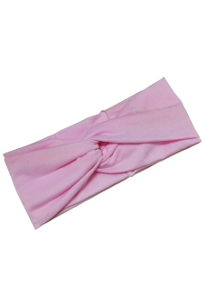 Velishy Women's Headband Cotton Turban Twist Knot (Pink)