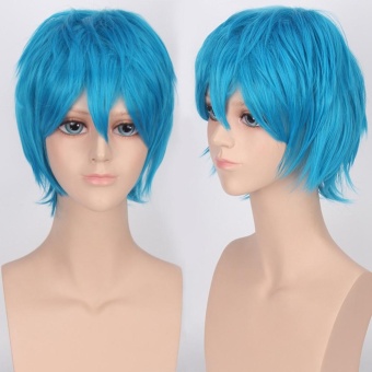 Mens Cosplay Wigs Short Costume Wigs For Cosplay Party 15-Lake Blue - intl