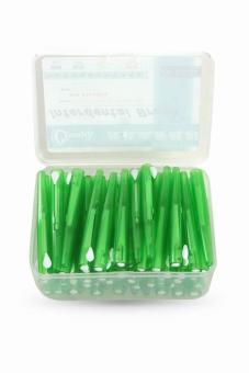 60 buah/kotak 0,8 mm bersihpik benang gigi gusi perawatan Oral pijat lembut yg terletak di antara gigi sikat yg terletak di antara gigi sikat lidah tusuk gigi sikat gigi (hijau) - International