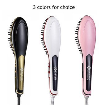 Heated Hair Straightening Brush - Extremely Fast and Easy Hair Straightener - Get the Perfect Hairstyle in Minutes