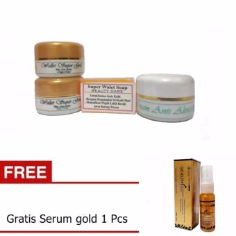Walet Cream Super Gold Paket Ekonomis 4 in 1 + Gratis Serum Gold 1 Pcs