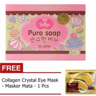 Parkinson Pure Soap by Jellys - Sabun Pemutih Muka Dan Badan - 1 Buah + Gratis Collagen Masker Mata - 1 Buah