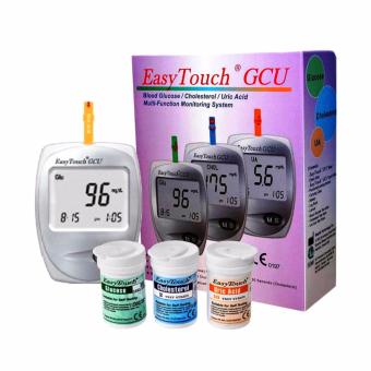 Easy Touch GCU 3 in1 - Alat Cek Gula Darah, Asam Urat dan Kolesterol - Bonus Alcohol Swabs Avico