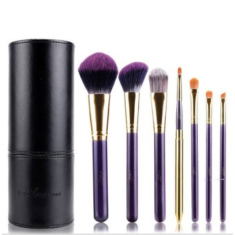 MSQ® 7 pcs Cosmetics Violet Professional Makeup Brush SetsKitMakeup Tool with Cup Holder (Purple ) - intl